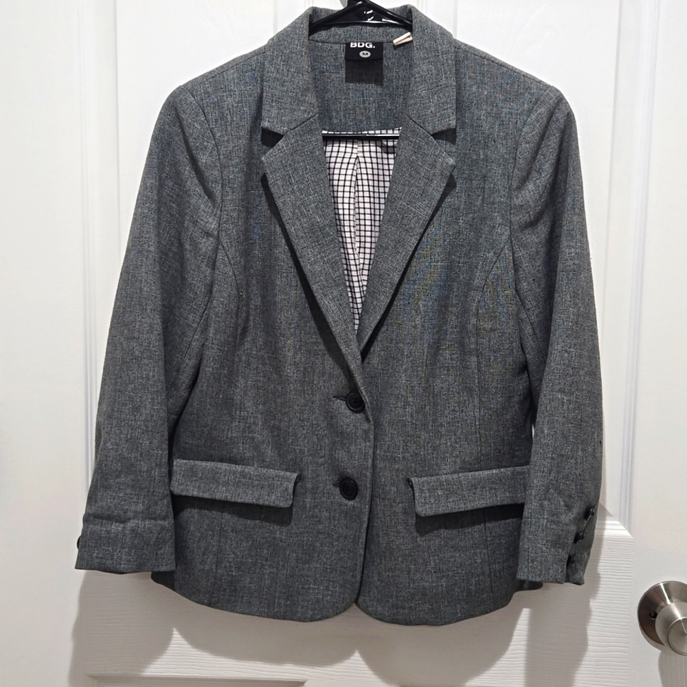 BDG women's gray, fully lined jacket, two front pockets, button down. S…